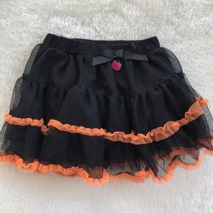 🎈$5🎈 Hello Kitty Tutu Halloween Costume Skirt Size 3T Black Orange Play Pretend